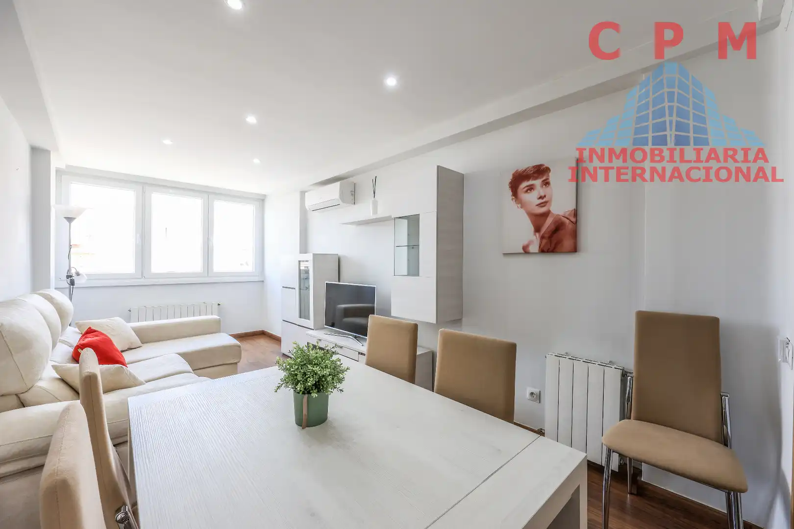 Wohnzimmer von Wohnung zur Miete in Madrid mit Klimaanlage, Heizung und Parkett