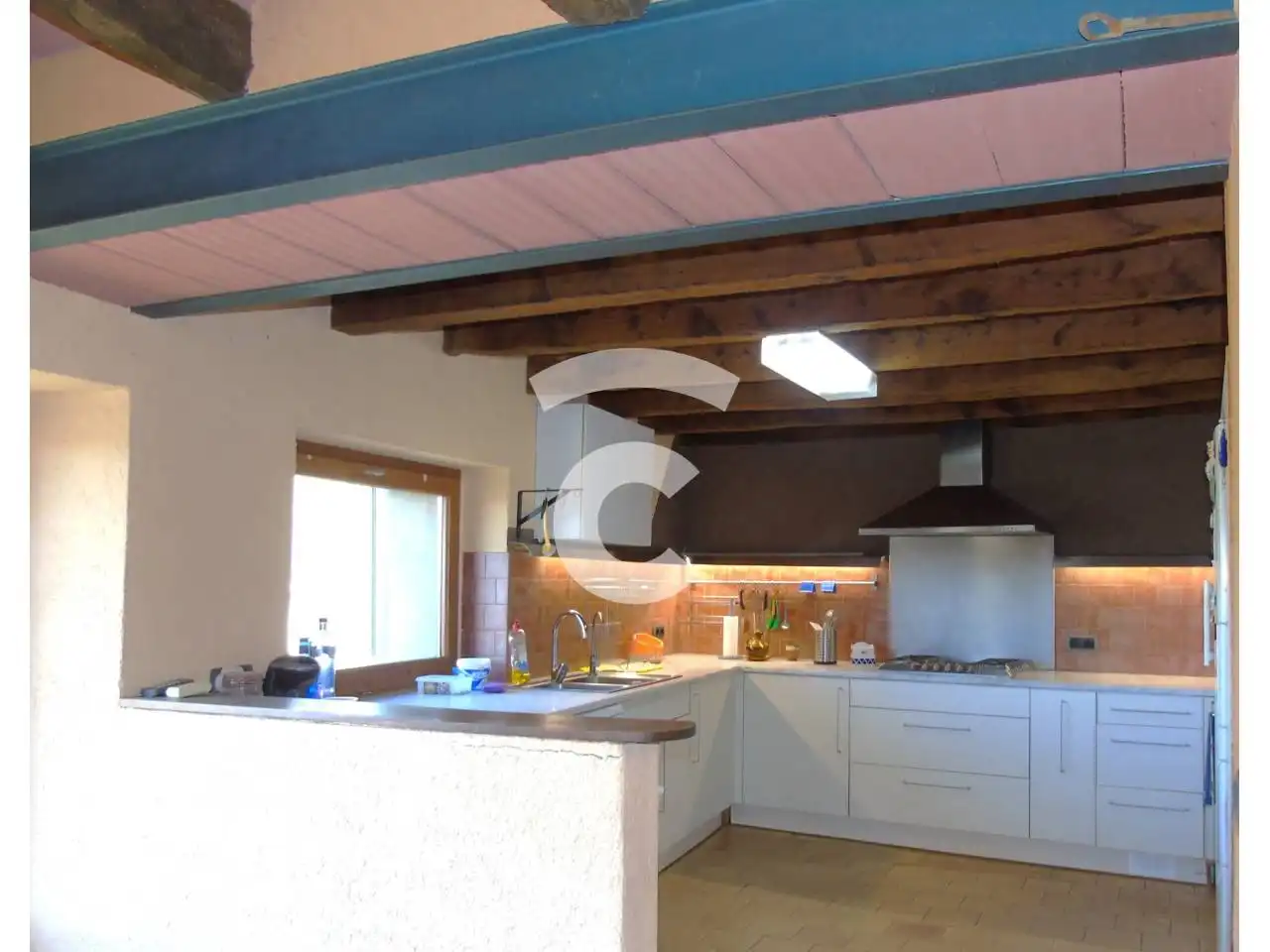 Cuina de Finca rústica en venda en Les Llosses amb Calefacció, Jardí privat i Parquet