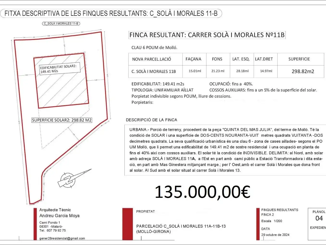 Terreno residenziale in vendita a Carrer de Solà Morales 13, imagen 7