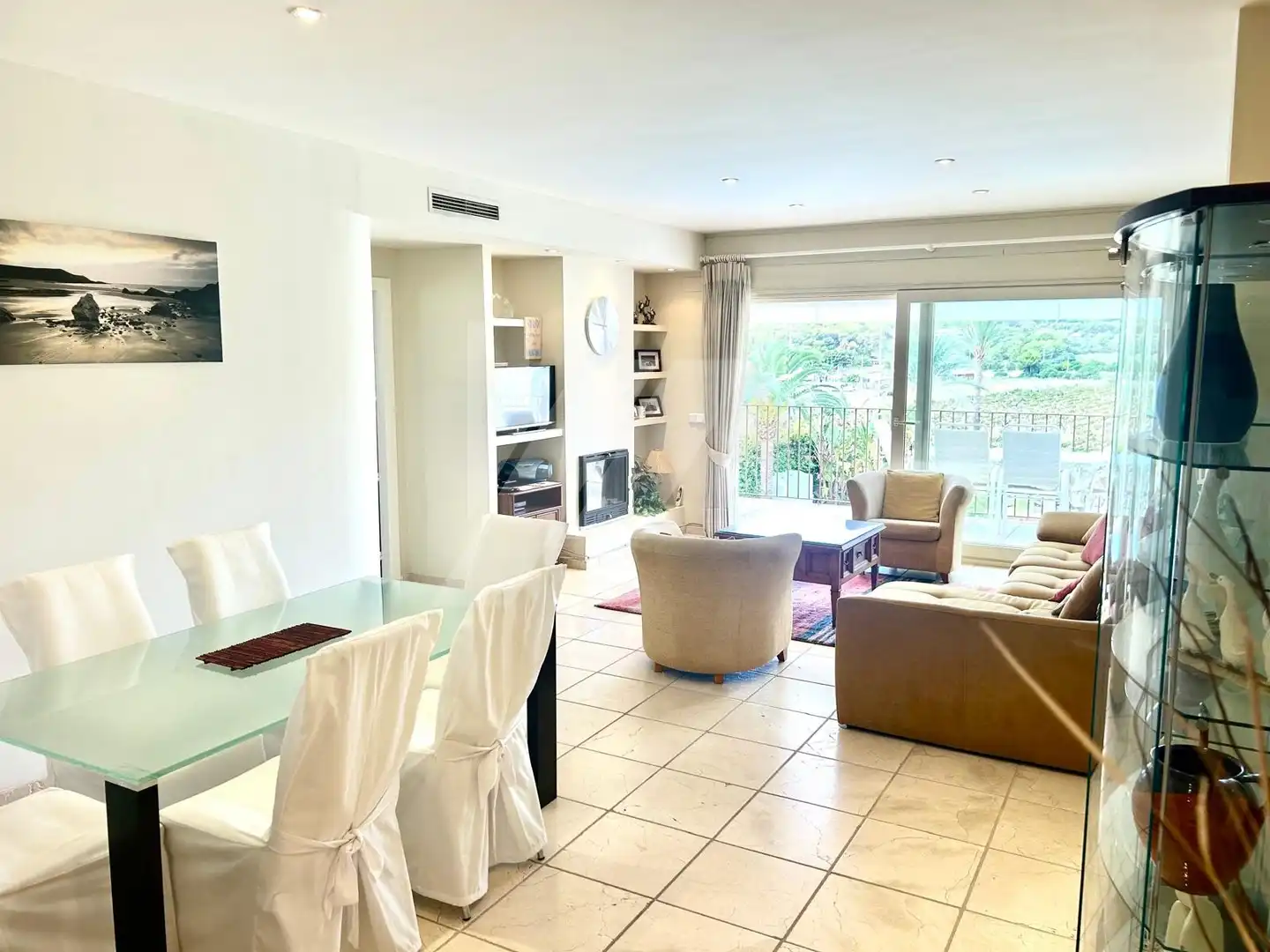 Sala de estar de Apartamento en venta en Moraira con Aire acondicionado, Calefacción y Jardín privado