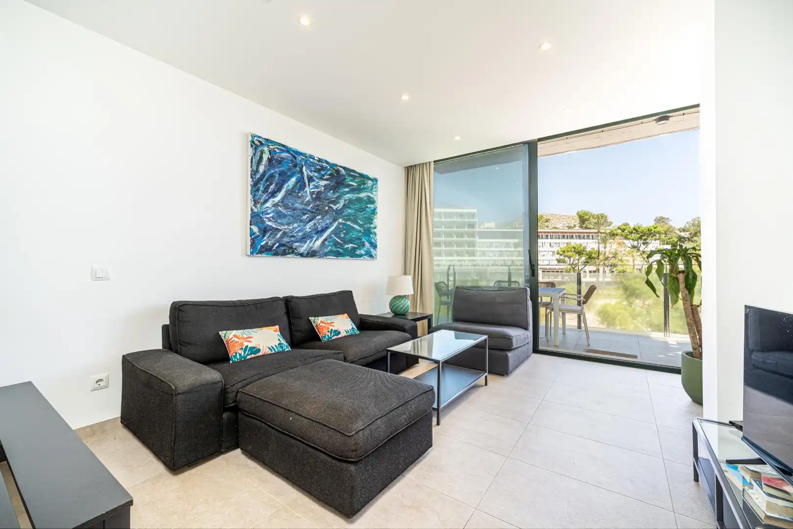 Living room of Apartments for sale in Pollença  with Private garden, Terrace and Furnished