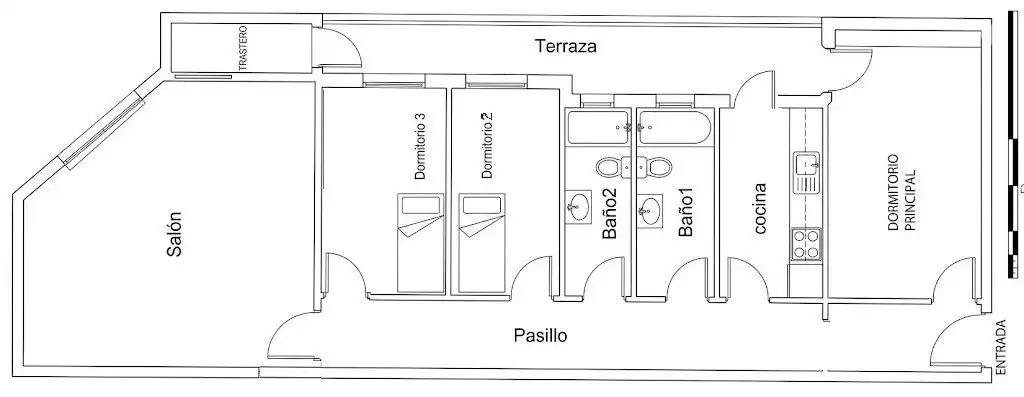 Wohnung zum Verkauf in Getafe mit Klimaanlage, Heizung und Terrasse