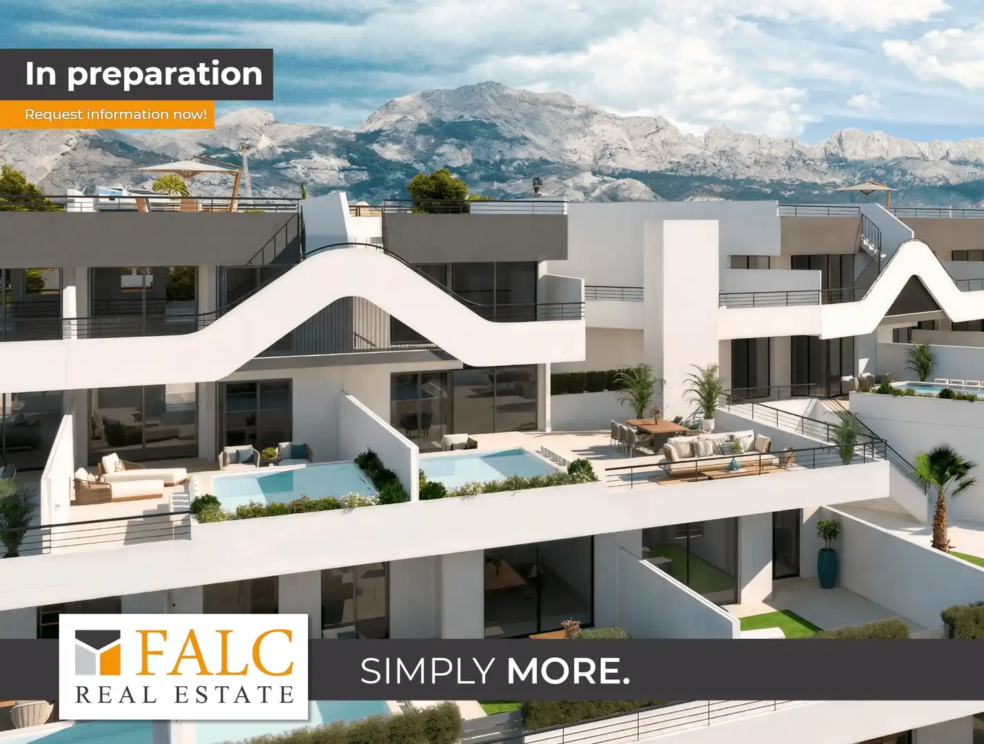 Vista exterior de Piso en venta en L'Alfàs del Pi con Aire acondicionado, Terraza y Piscina