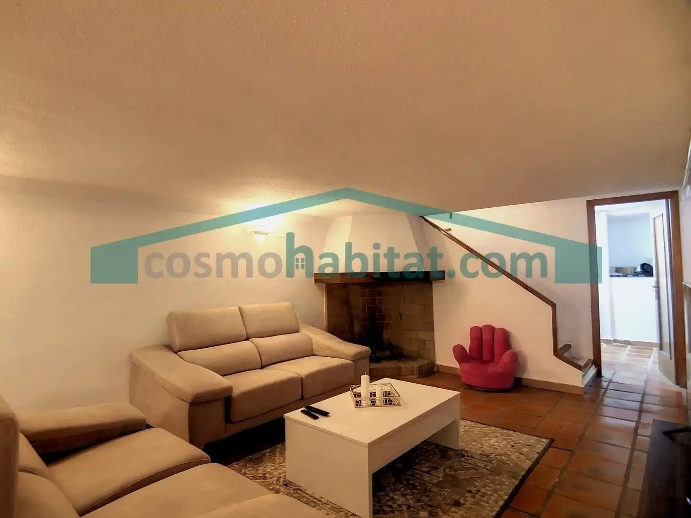 Sala d'estar de Casa adosada de lloguer en La Cañada