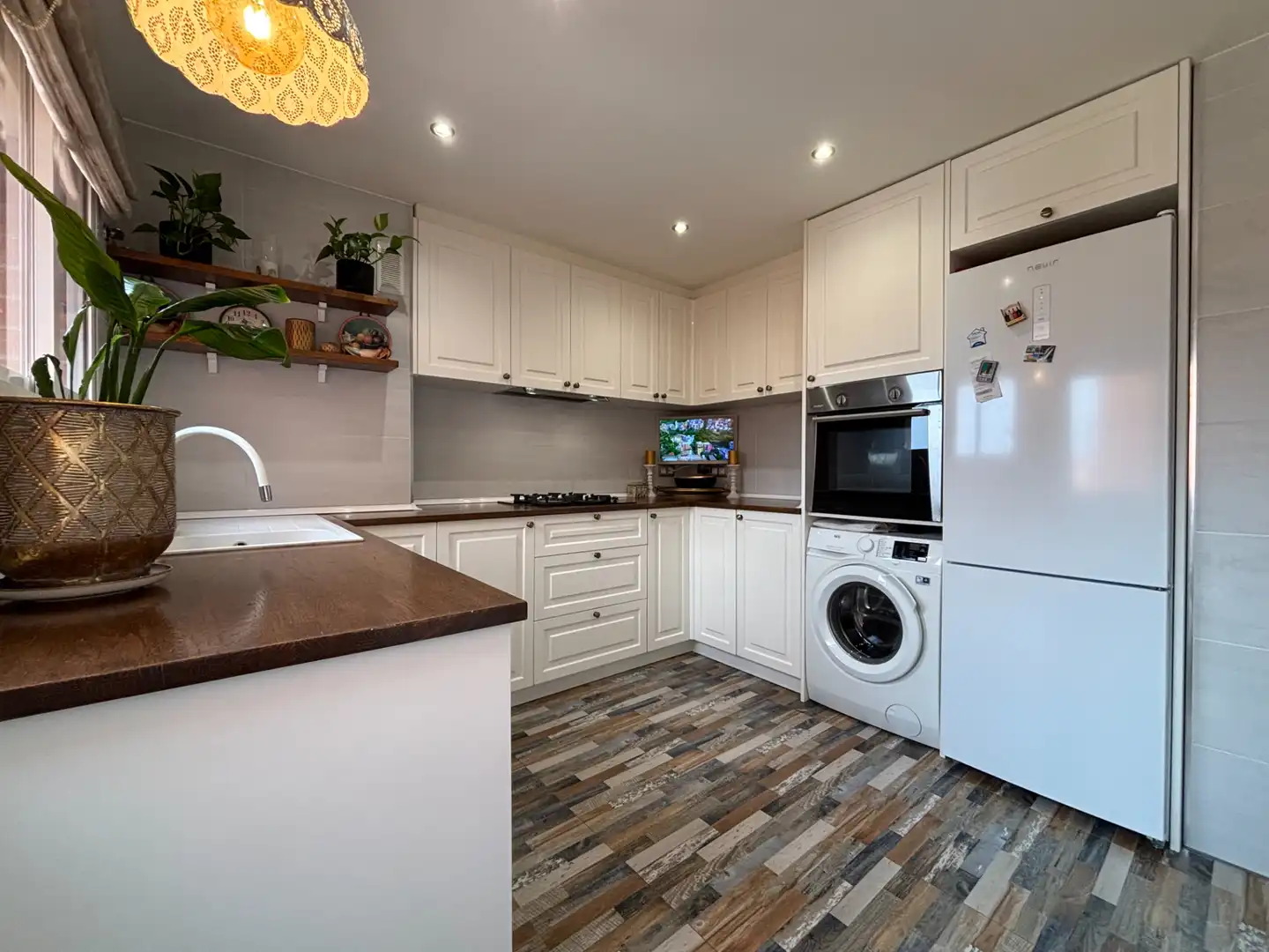 Kitchen of Flat for sale in Burriana / Borriana  with Air Conditioner, Storage room and Furnished