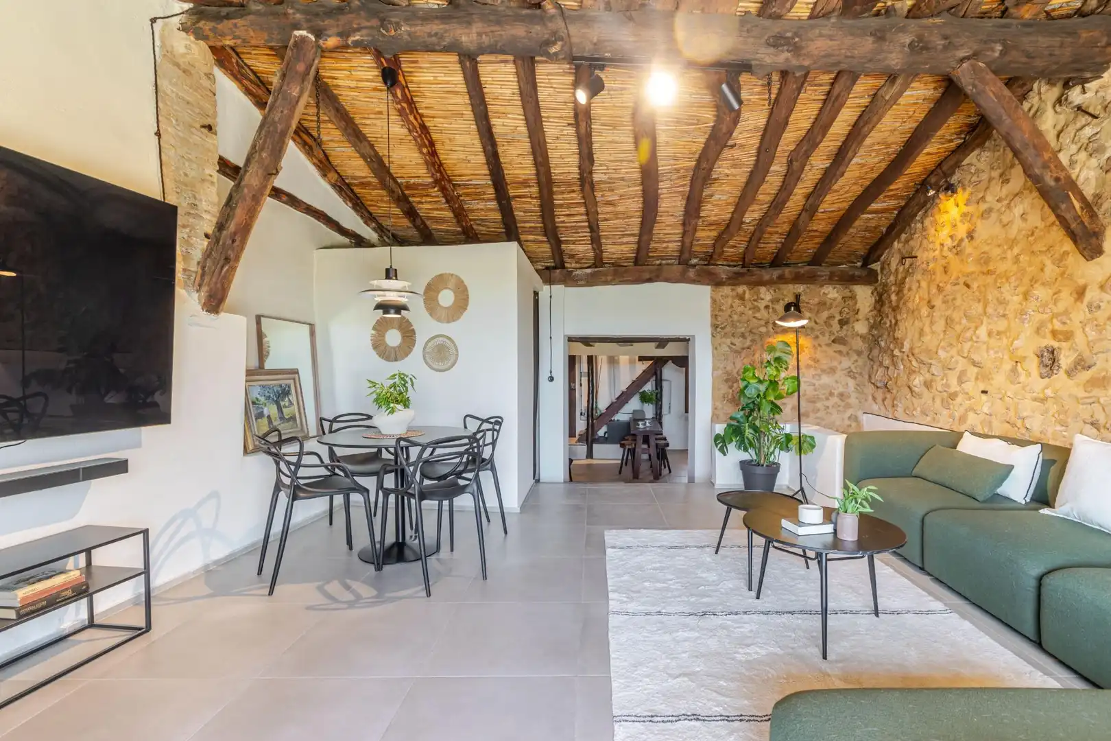 Comedor de Finca rústica en venta en Venta del Moro con Jardín privado, Terraza y Amueblado