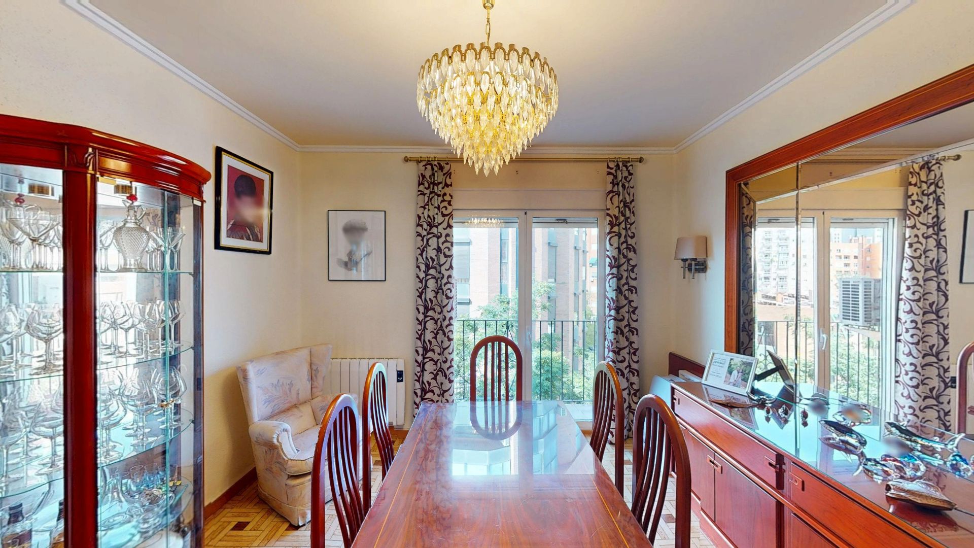 Dining room of Flat for sale in  Valencia Capital  with Air Conditioner, Furnished and Balcony