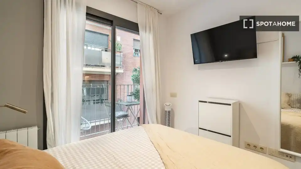 Habitación de Piso para compartir en Barcelona con Aire acondicionado, Calefacción y Terraza
