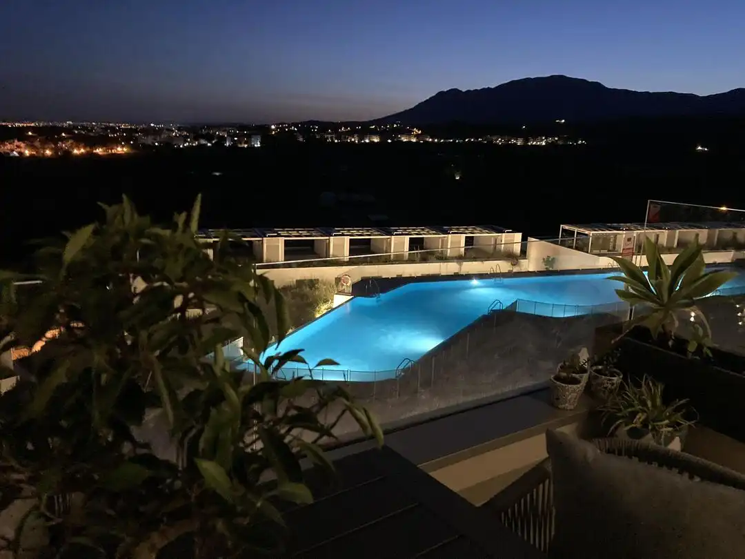 Swimming pool of Attic for rent in Estepona  with Air Conditioner, Heating and Private garden