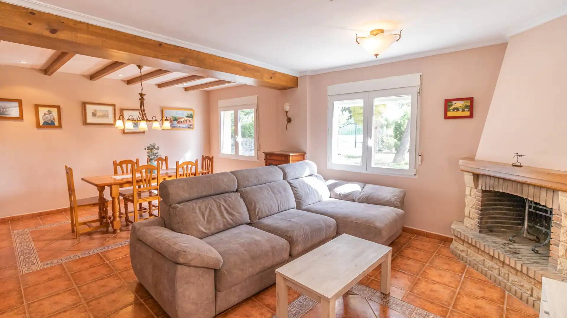 Sala de estar de Casa o chalet en venta en Elche / Elx con Aire acondicionado, Calefacción y Terraza