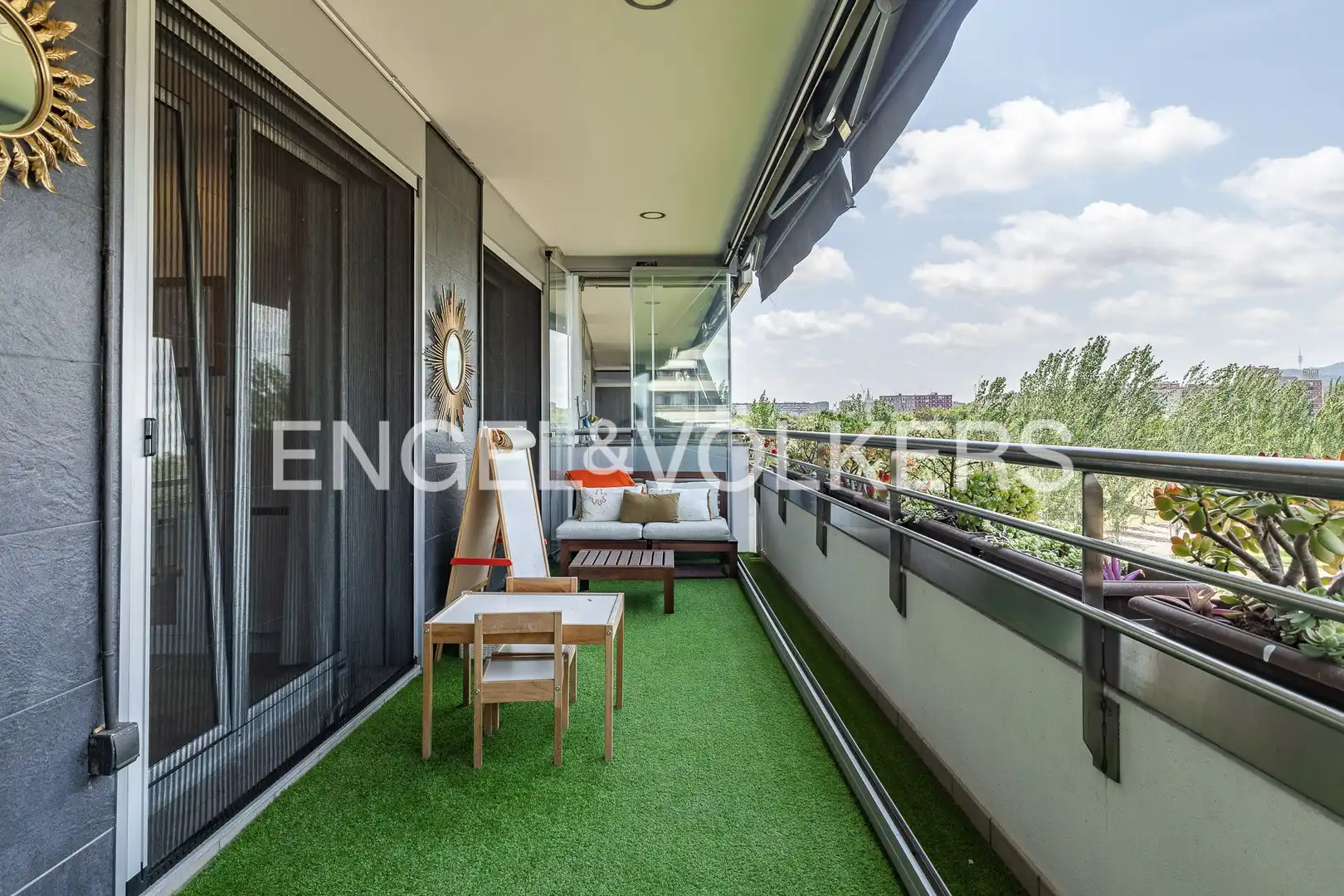 Terrace of Flat for sale in Sant Adrià de Besòs  with Air Conditioner, Heating and Parquet flooring