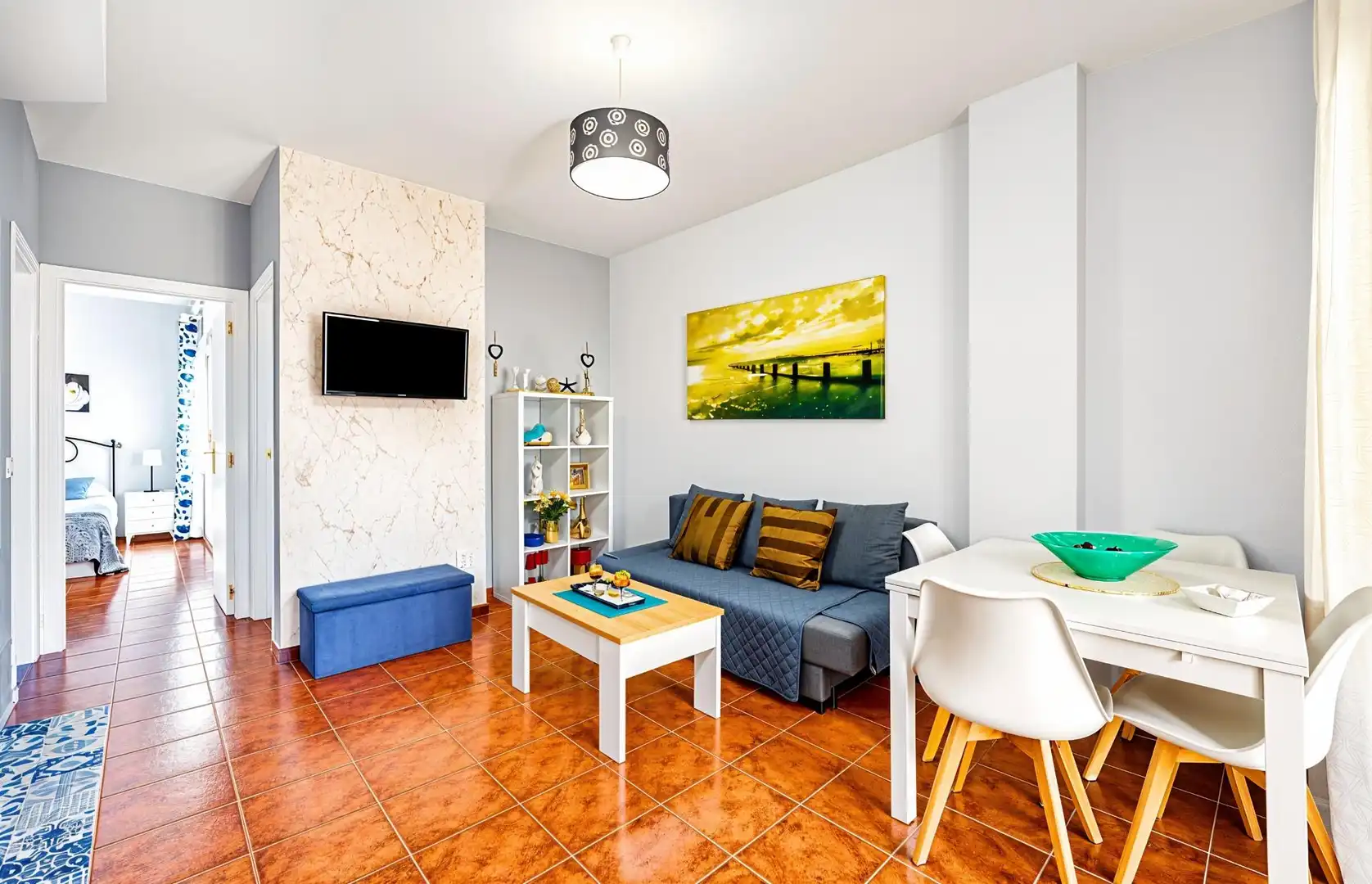Sala de estar de Apartamento en venta en Chiclana de la Frontera con Aire acondicionado, Jardín privado y Terraza