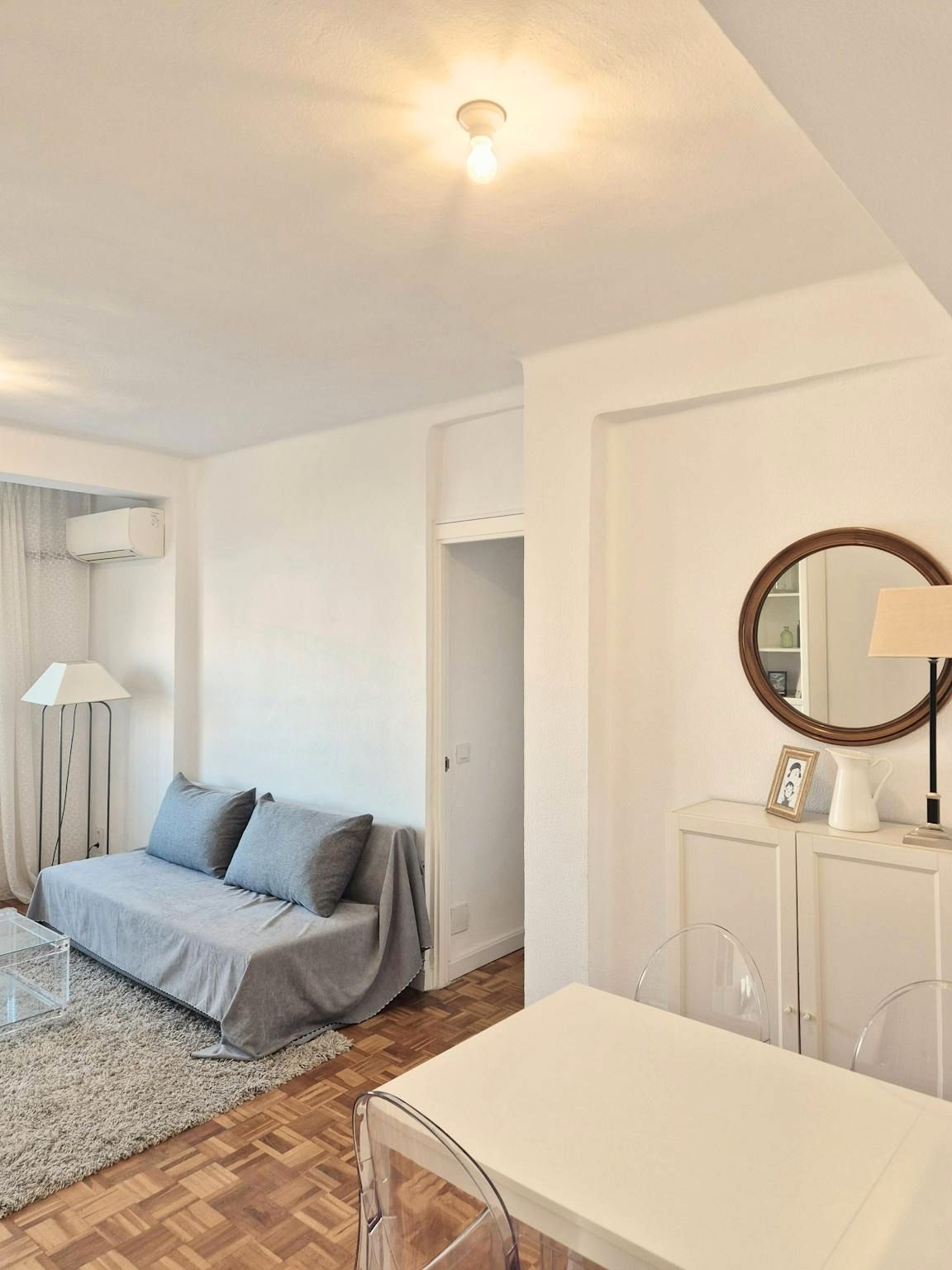 Bedroom of Flat to rent in  Madrid Capital  with Air Conditioner, Heating and Furnished