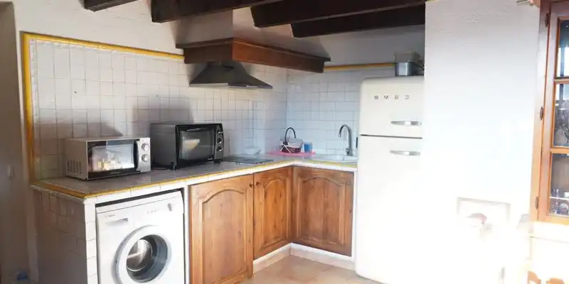 Cuina de Casa o xalet en venda en Sant Vicenç de Montalt amb Aire condicionat i Moblat