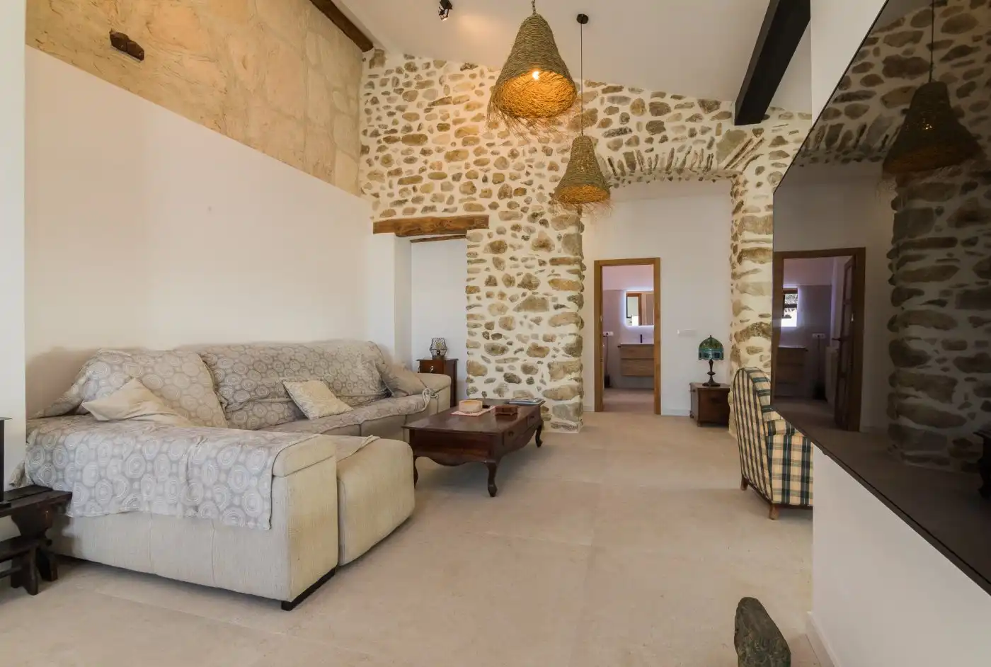 Sala d'estar de Casa o xalet en venda en Cocentaina amb Calefacció, Jardí privat i Terrassa