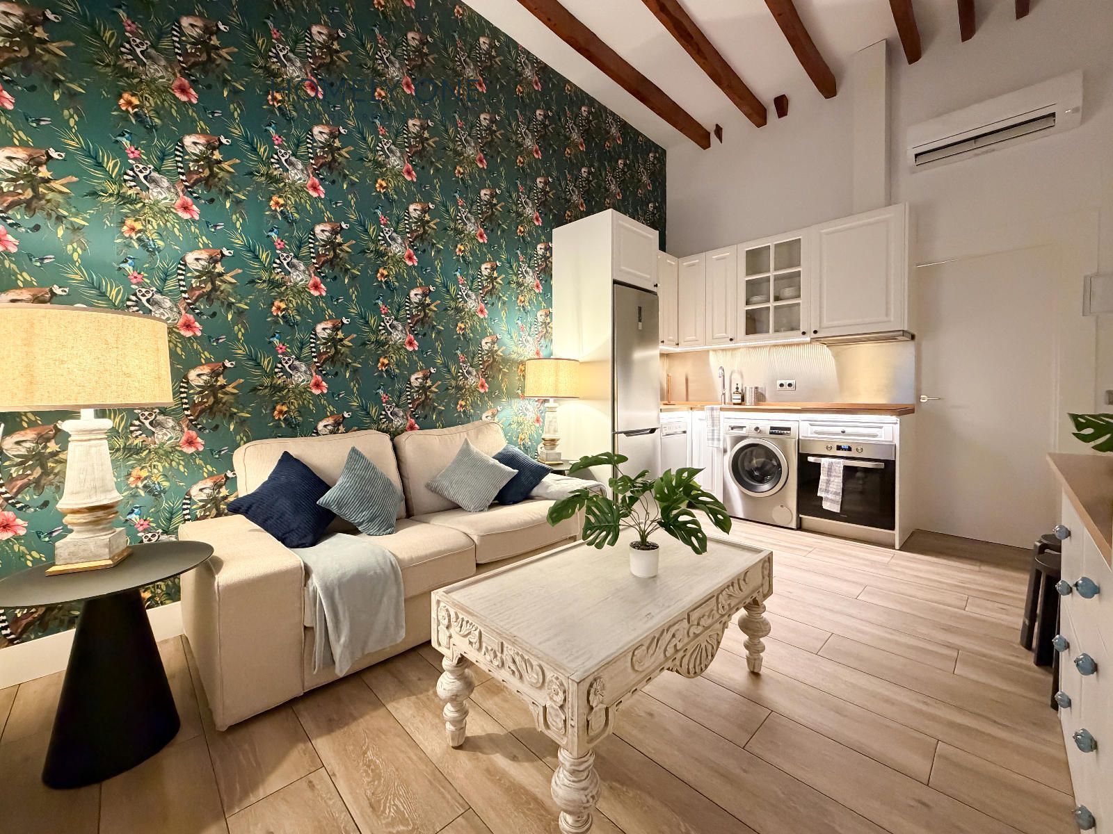 Sala d'estar de Pis de lloguer en  Madrid Capital amb Aire condicionat, Calefacció i Terrassa