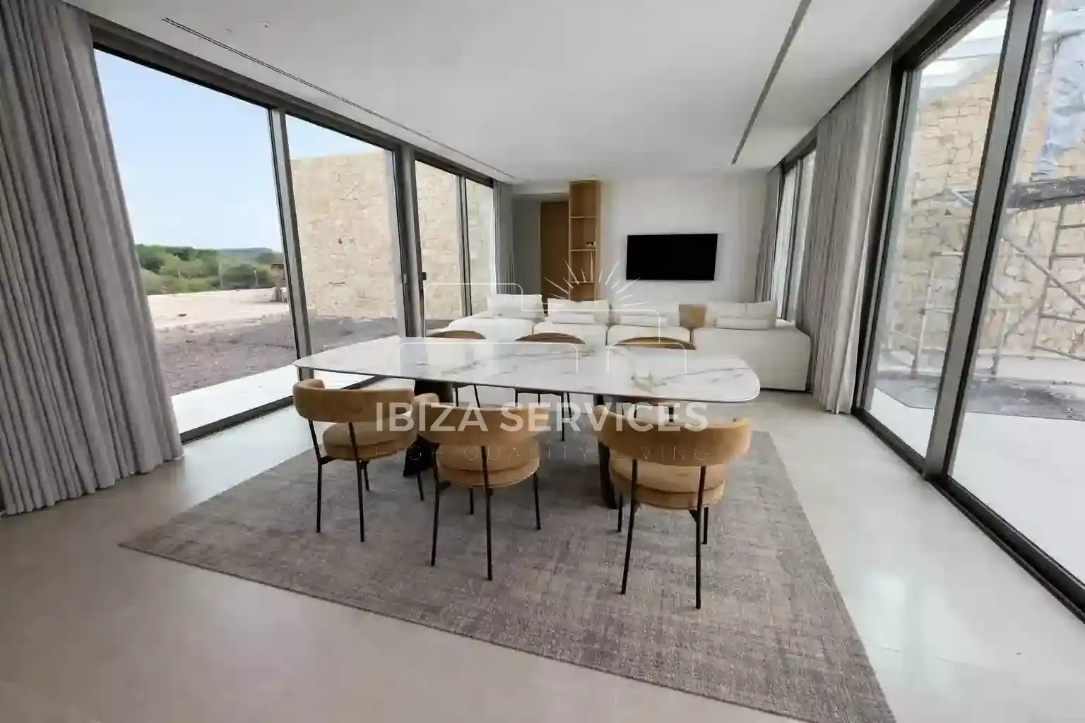 Dining room of Houses for rent in Santa Eulària des Riu  with Air Conditioner, Private garden and Swimming Pool