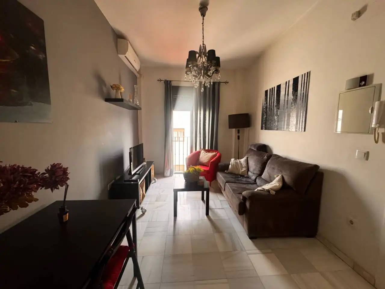Sala de estar de Piso de alquiler en Morón de la Frontera con Aire acondicionado, Amueblado y Balcón