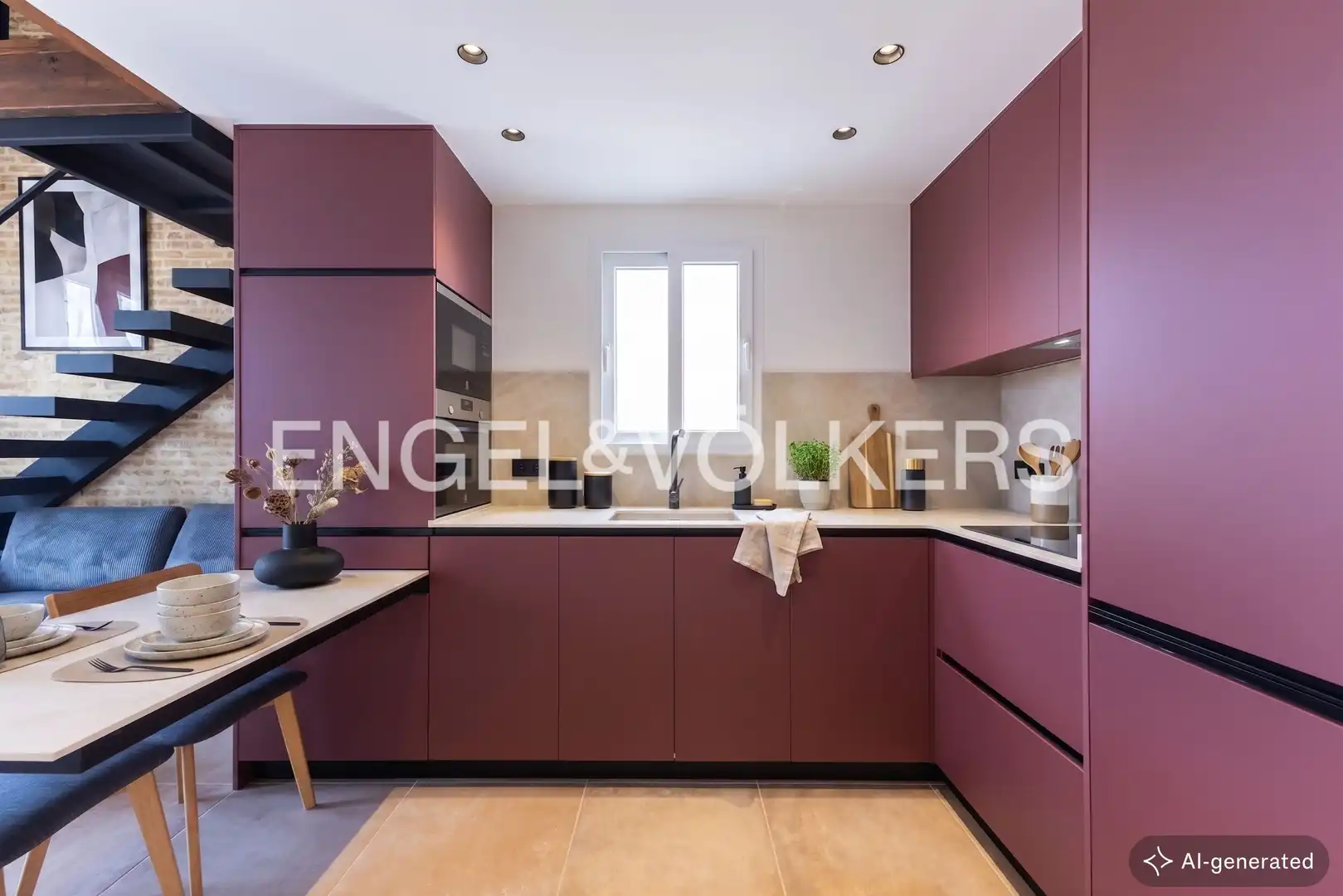 Cocina de Piso de alquiler en Valencia con Aire acondicionado, Calefacción y Terraza