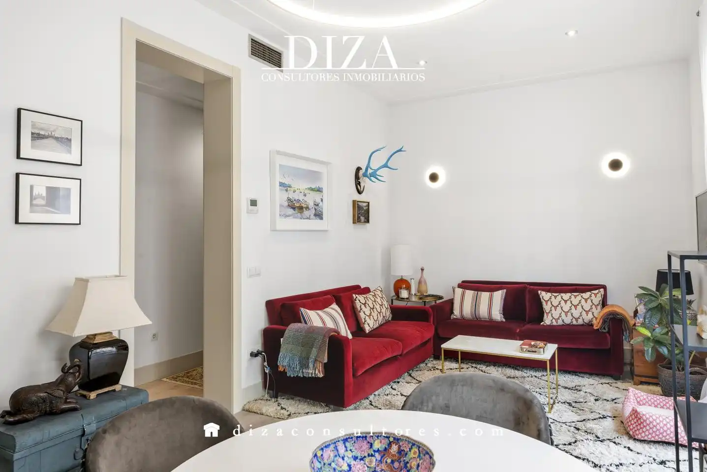 Wohnzimmer von Wohnung zum Verkauf in Madrid mit Klimaanlage, Heizung und Balkon