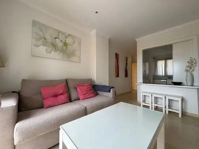 Sala d'estar de Apartament en venda en Chiclana de la Frontera amb Calefacció, Terrassa i Moblat