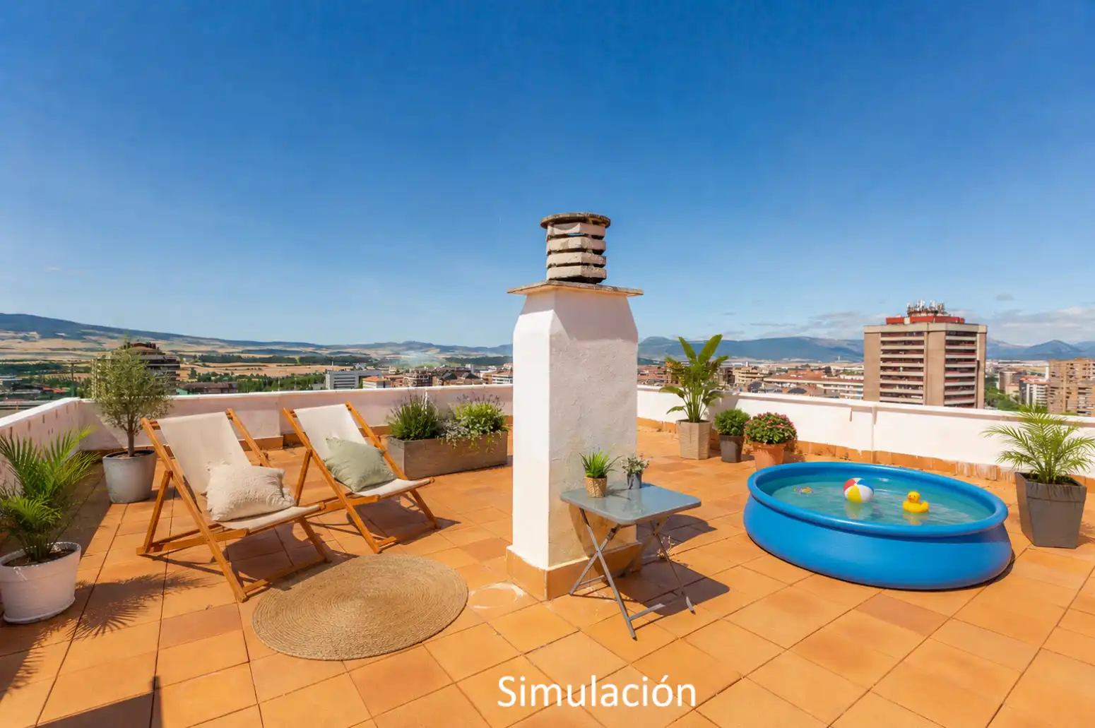 Terraza de Ático en venta en  Pamplona / Iruña con Parquet y Terraza