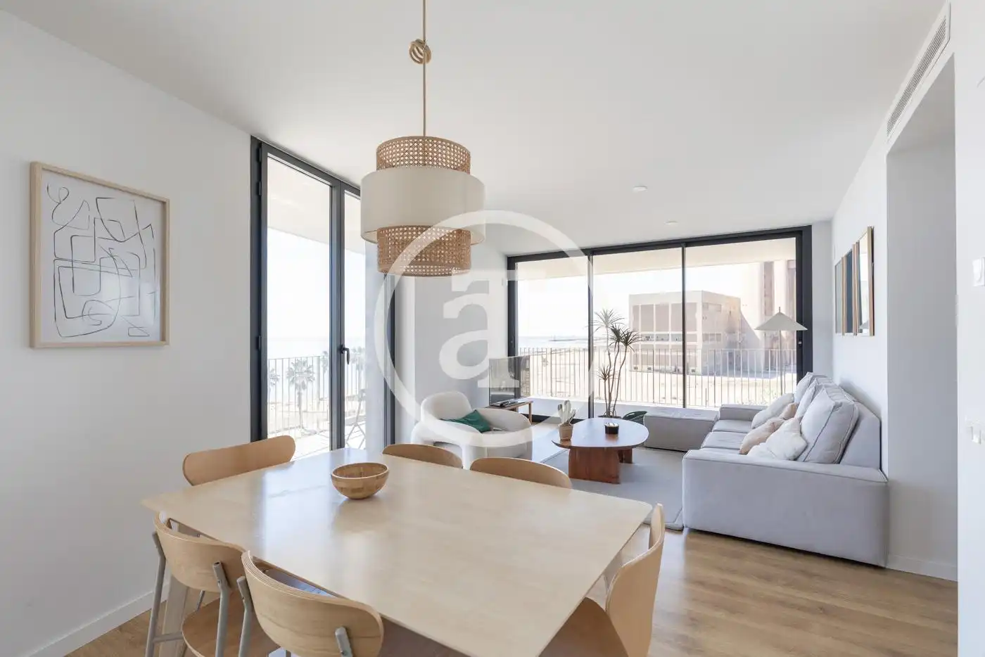 Wohnzimmer von Wohnung zur Miete in Badalona mit Klimaanlage, Heizung und Möbliert