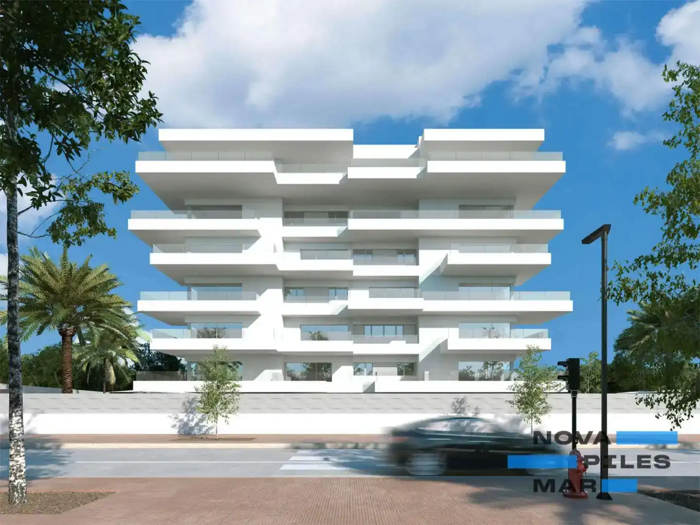 Vista exterior de Pis en venda en Piles amb Aire condicionat, Piscina i Balcó