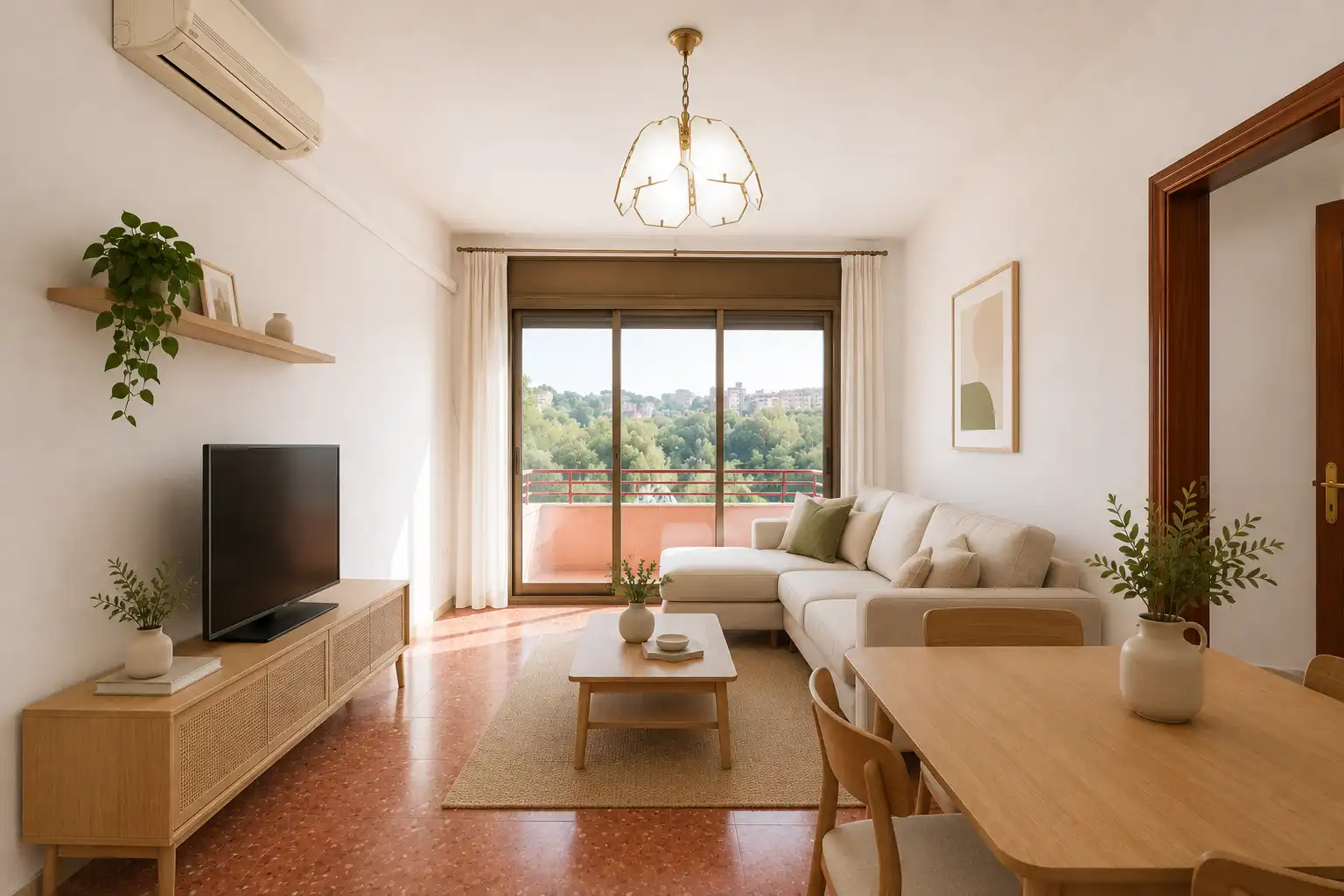 Sala de estar de Piso en venta en Esplugues de Llobregat con Calefacción y Balcón
