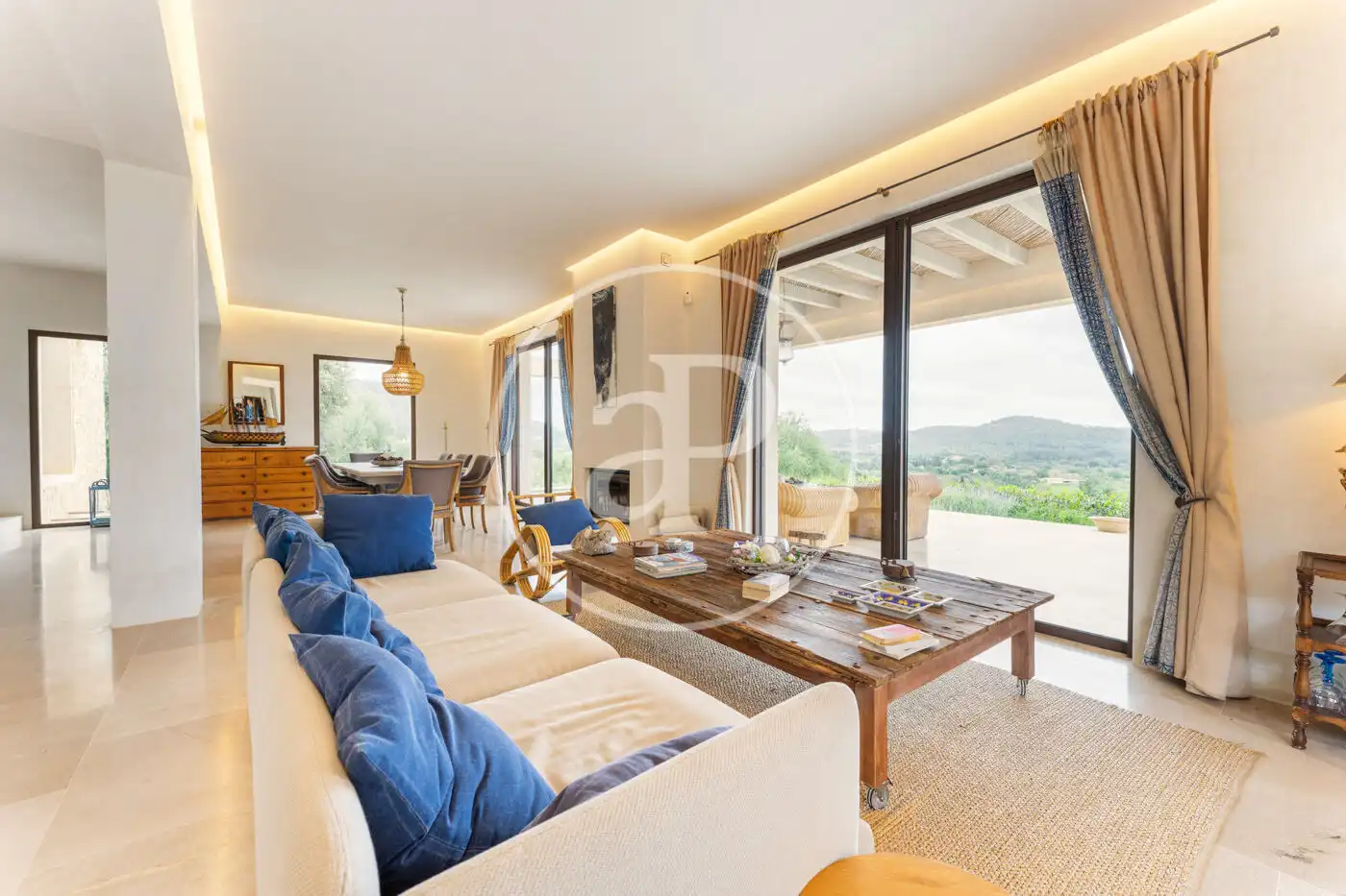 Sala de estar de Casa o chalet de alquiler en Artà con Aire acondicionado, Calefacción y Jardín privado
