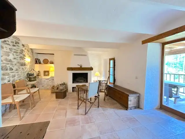Sala d'estar de Finca rústica en venda en Borredà amb Calefacció, Jardí privat i Terrassa