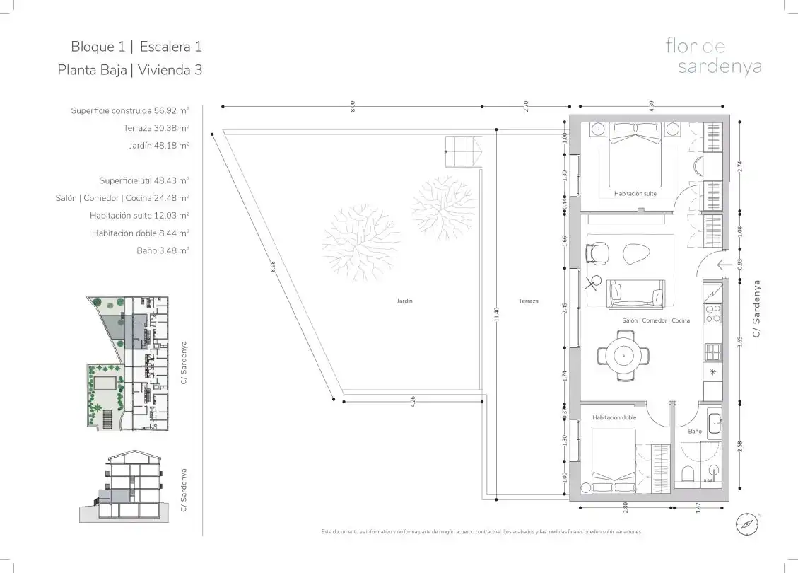 New build Flat with pool for sale in Carrer de Sardenya 14