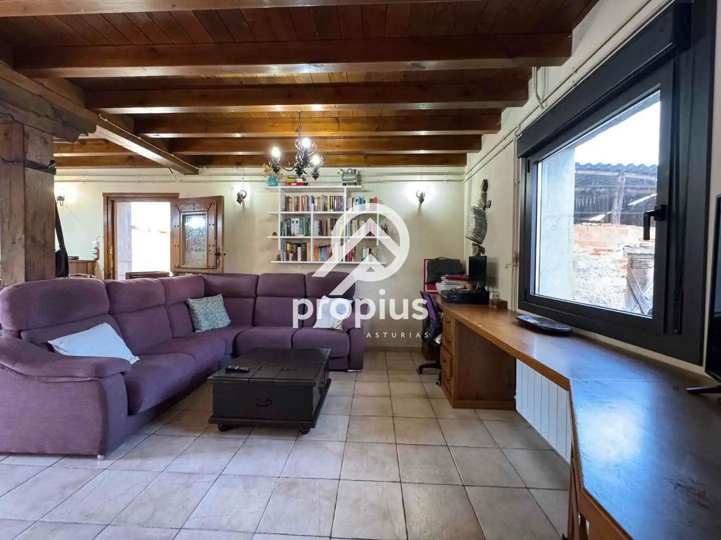 Living room of Houses for sale in Llanes  with Heating, Private garden and Parquet flooring