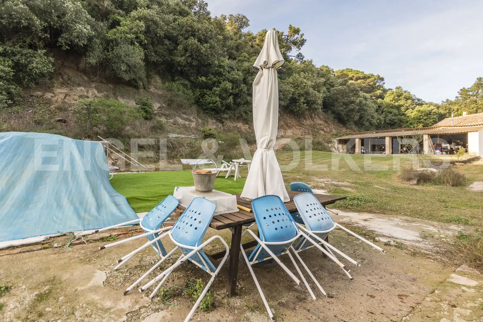 Terraza de Finca rústica en venta en Sant Cebrià de Vallalta con Calefacción, Jardín privado y Terraza