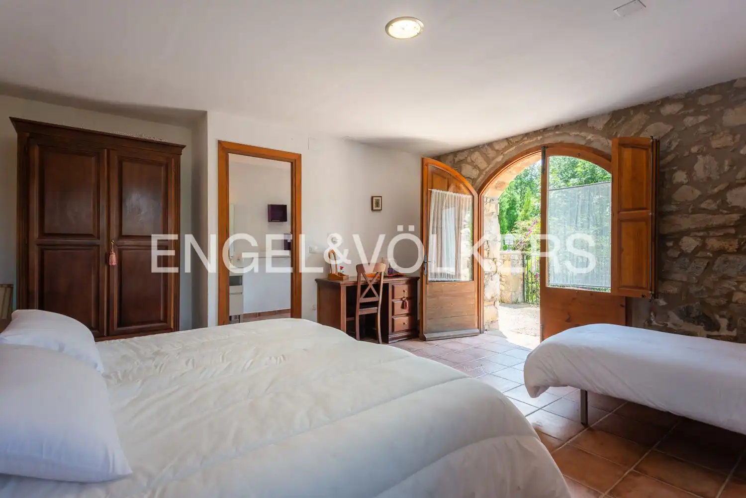 Vista exterior de Casa o chalet en venta en La Vall de Bianya con Calefacción, Jardín privado y Terraza