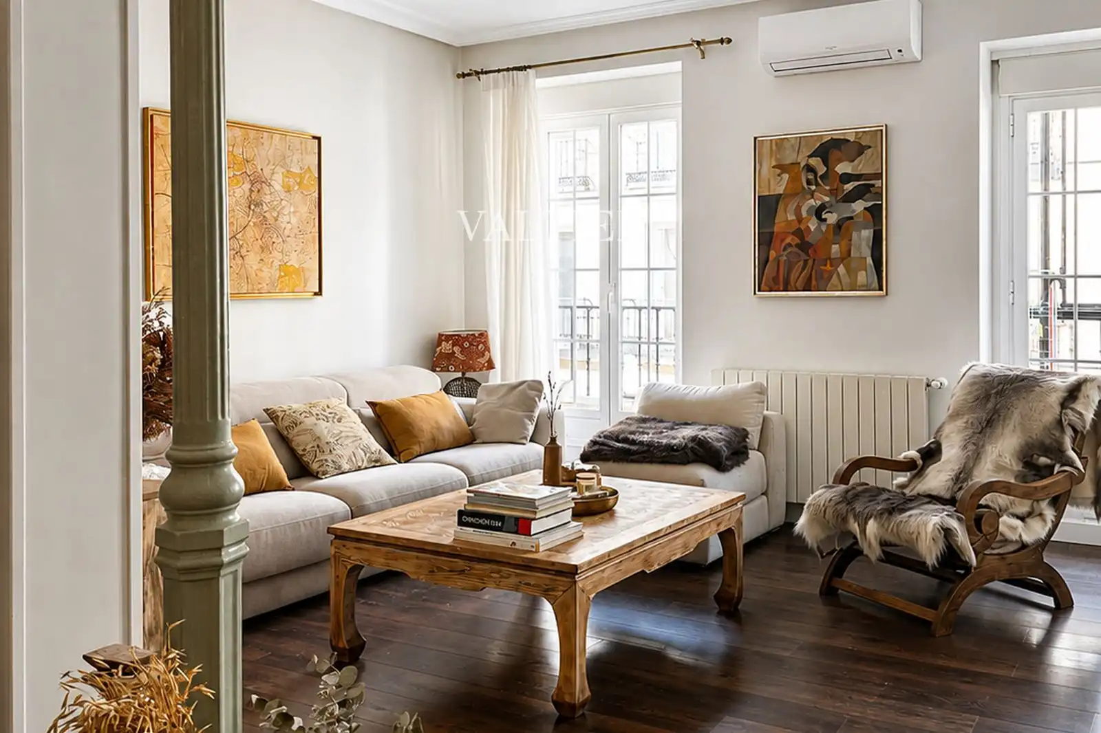 Living room of Flat for rent in Madrid  with Air Conditioner