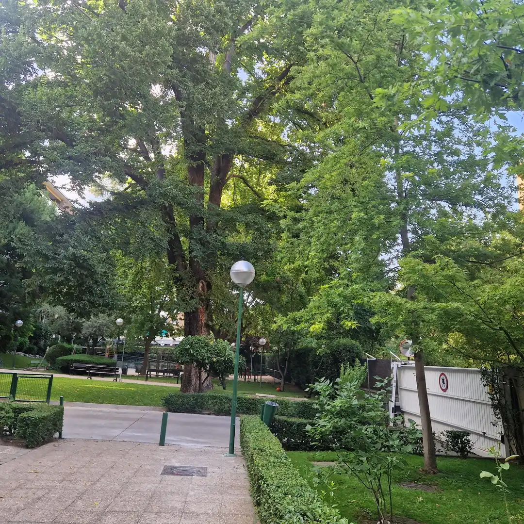 Exterior view of Flat for sale in Madrid  with Air Conditioner, Heating and Private garden
