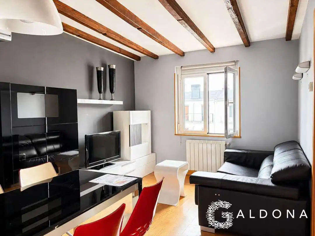Sala d'estar de Pis en venda en Donostia - San Sebastián  amb Aire condicionat, Calefacció i Moblat
