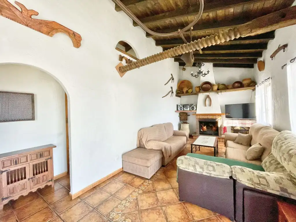 Living room of Country homes for sale in Almáchar  with Private garden, Swimming Pool and Furnished