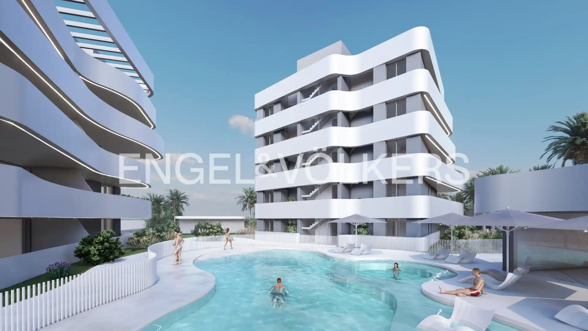 Swimming pool of Flat for sale in Guardamar del Segura  with Air Conditioner, Heating and Terrace