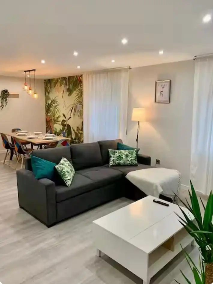 Living room of Flat for rent in Gijón   with Heating, Terrace and Furnished