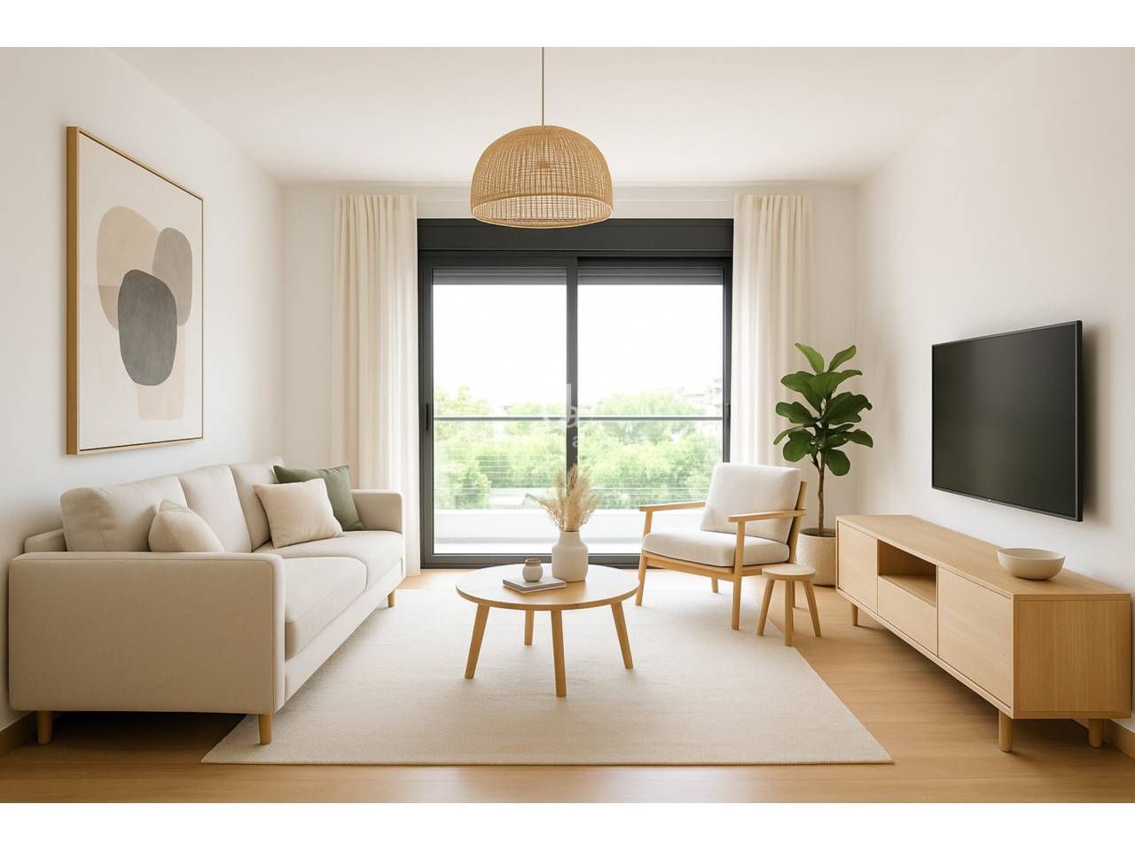 Sala de estar de Piso en venta en Alcantarilla con Aire acondicionado, Trastero y Balcón