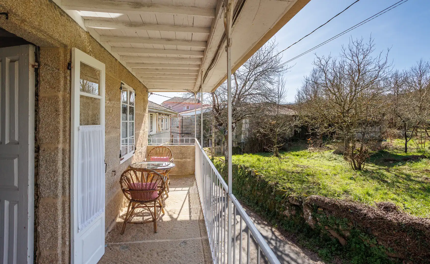 Terraza de Finca rústica en venta en Vilar de Barrio con Piscina