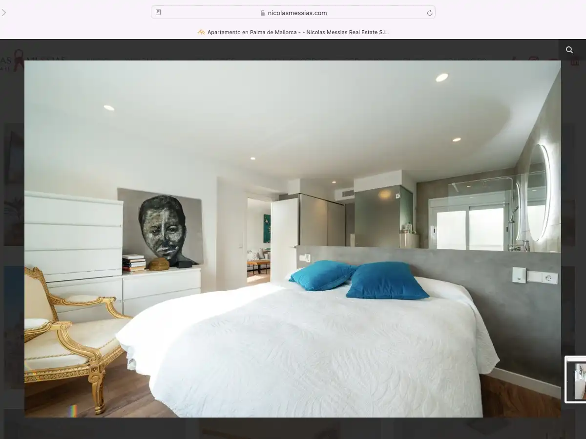 Schlafzimmer von Wohnung zum Verkauf in  Palma de Mallorca mit Klimaanlage und Terrasse