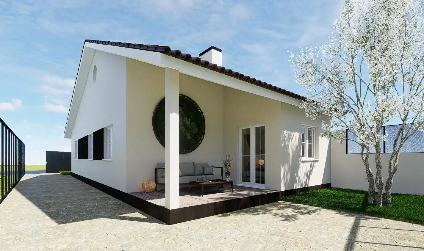 Einfamilien-Reihenhaus zum Verkauf in El Casar mit Klimaanlage, Heizung und Privatgarten