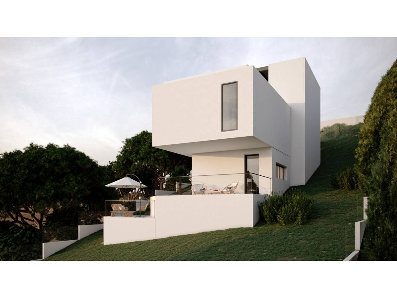 Vista exterior de Casa o xalet en venda en Matadepera amb Calefacció, Jardí privat i Terrassa