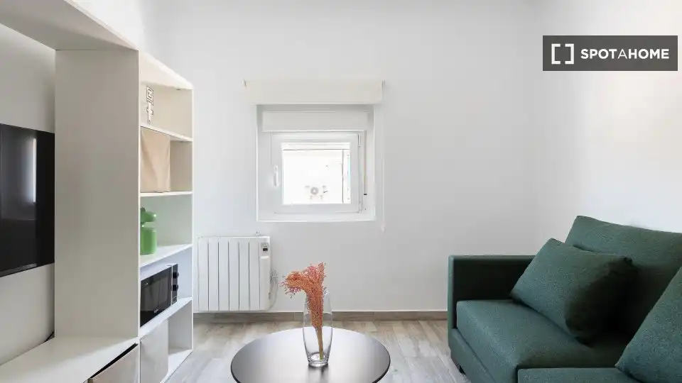 Living room of Flat for rent in Getafe  with Air Conditioner, Heating and Furnished
