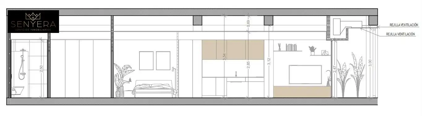 Wohnung zum Verkauf in Valencia mit Klimaanlage, Terrasse und Möbliert