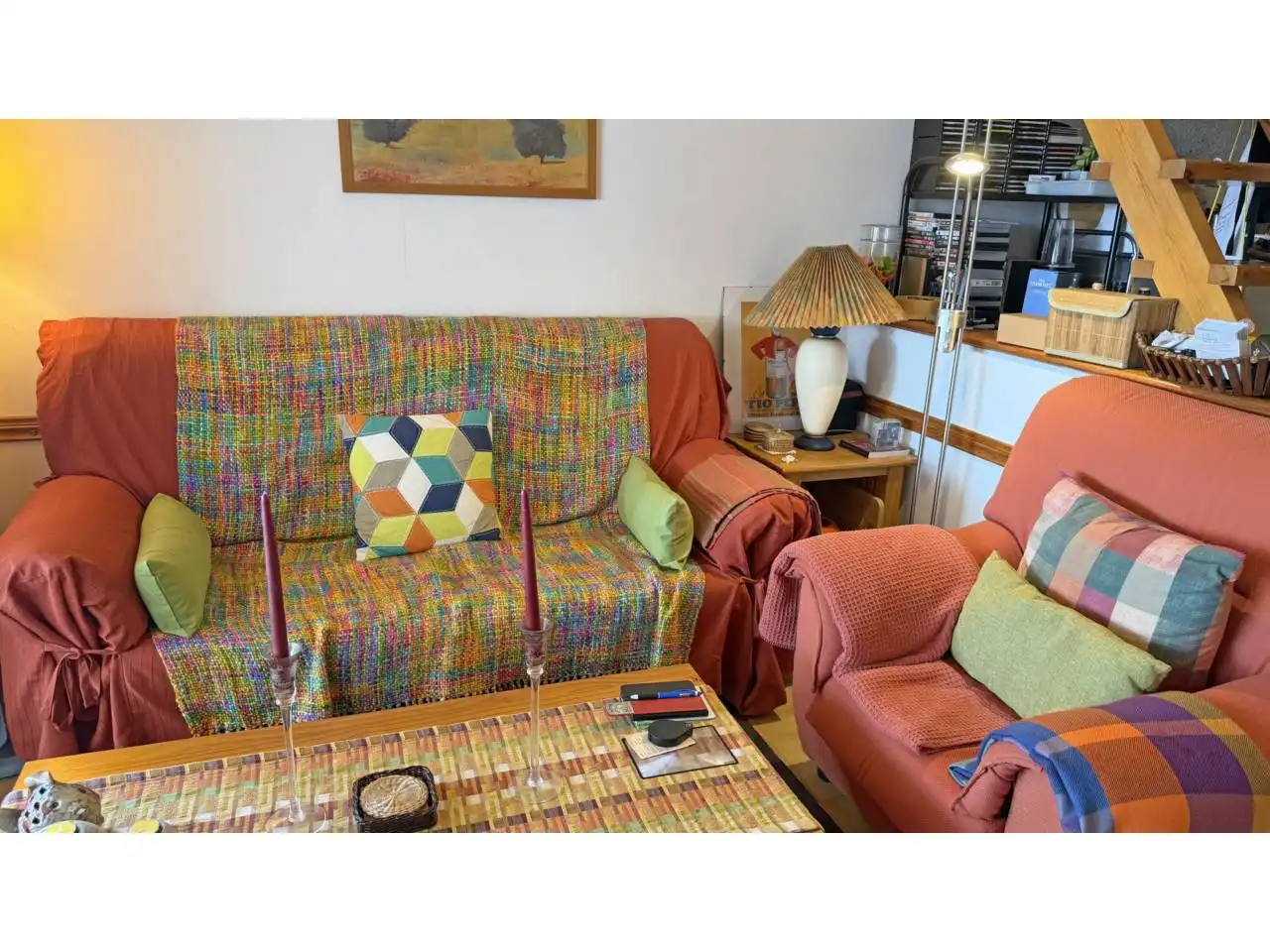 Living room of Flat for sale in L'Escala  with Terrace, Furnished and Community pool
