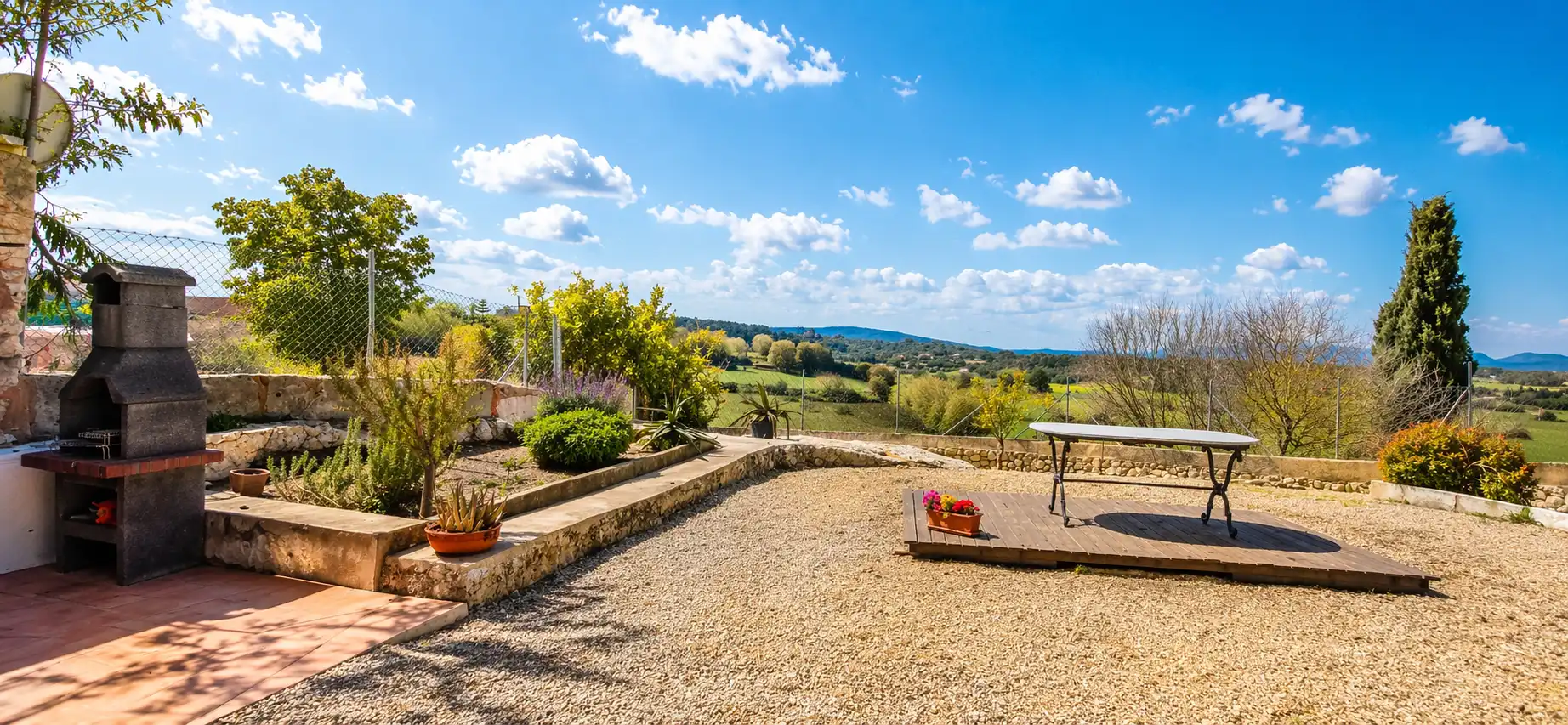 Terraza de Casa adosada de alquiler en Sencelles con Jardín privado y Horno